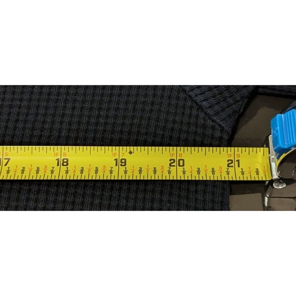 Cotton Citizen Cooper Thermal Half Zip Pullover Men's Size Medium Navy Blue - Picture 8 of 9